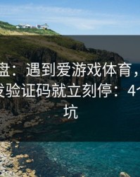 实测复盘：遇到爱游戏体育，只要出现要求发验证码就立刻停：4个快速避坑